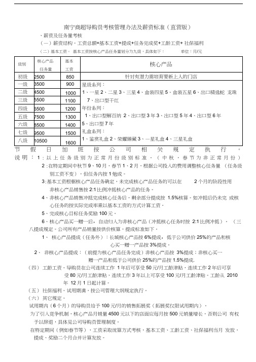 导购员薪酬方案