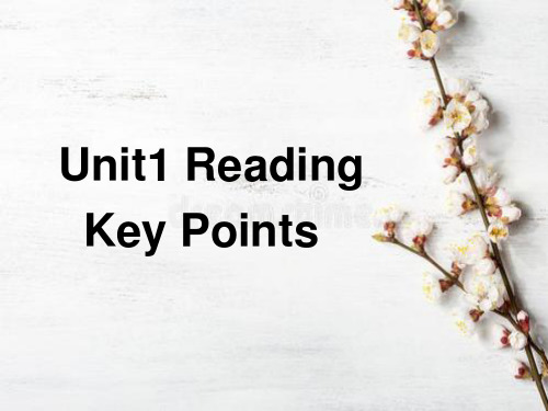 新必修一unit1Reading知识点