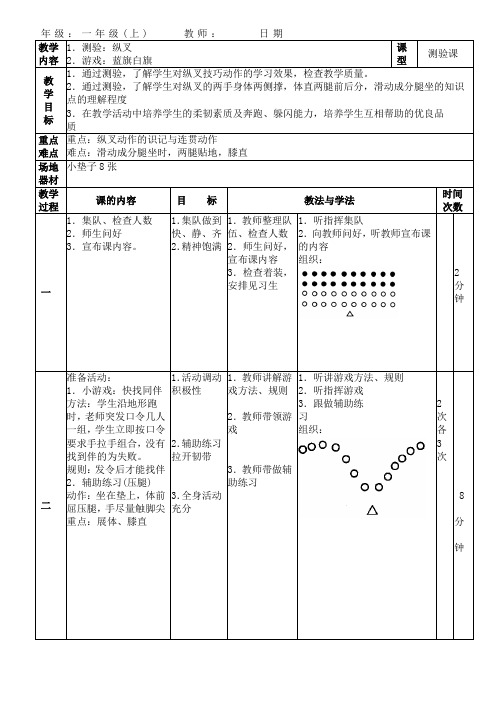 小学体育一年级第一册教案 (17)