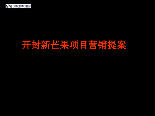 开封新芒果项目营销提案-文档资料