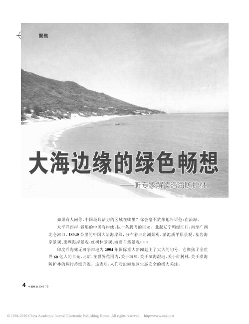 大海边缘的绿色畅想——听专家解读沿海防护林