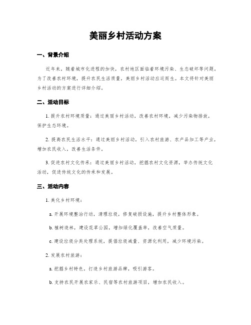 美丽乡村活动方案