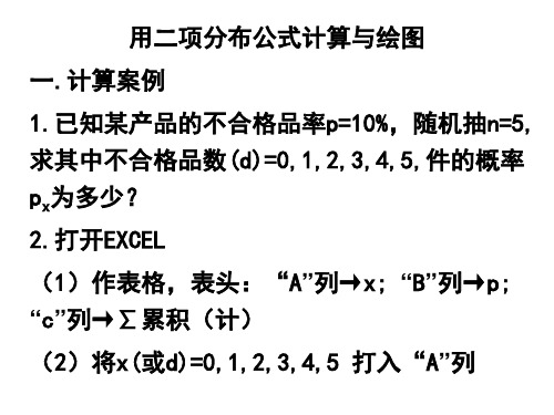 用EXCEL作二项分布、产生随机数