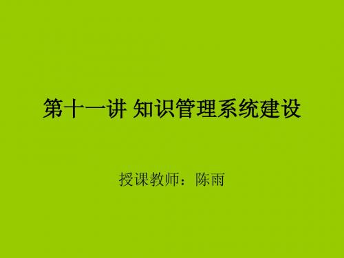 知识管理教学演示11—知识管理系统建设