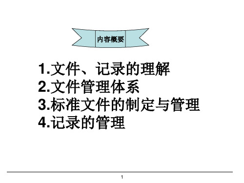 品质管理相关文件的制定与管理