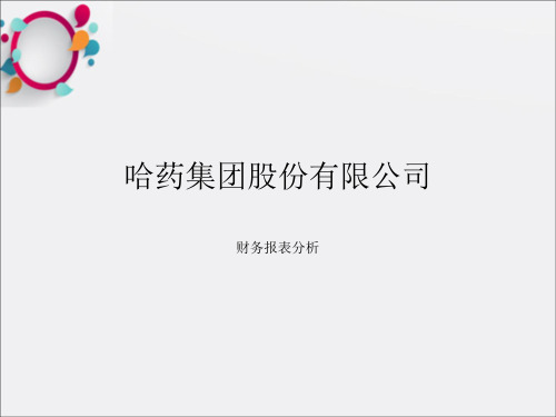 哈药集团股份有限公司财务报表分析