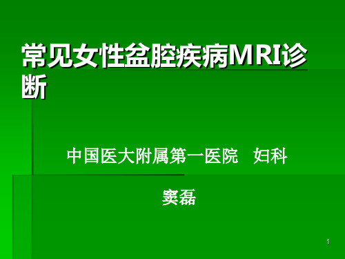 女性盆腔疾病MRI诊断特点多图永久珍藏课件