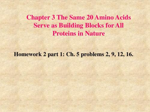 amino acids and peptides (ch. 5)