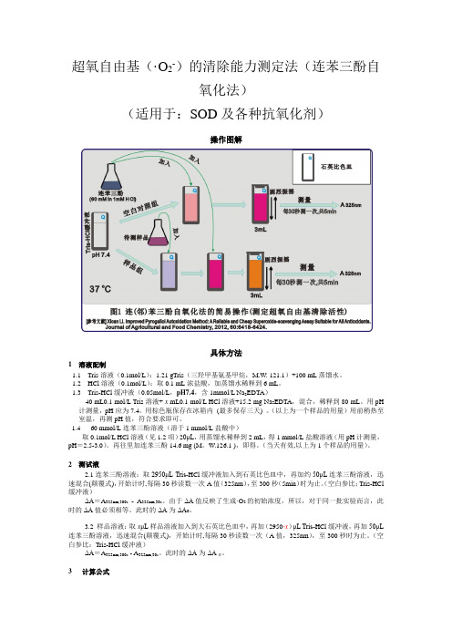 超氧自由基清除能力测定法-操作图解