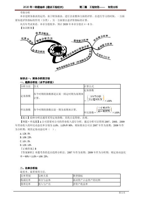 一建《建设工程经济》讲义：财务分析2061