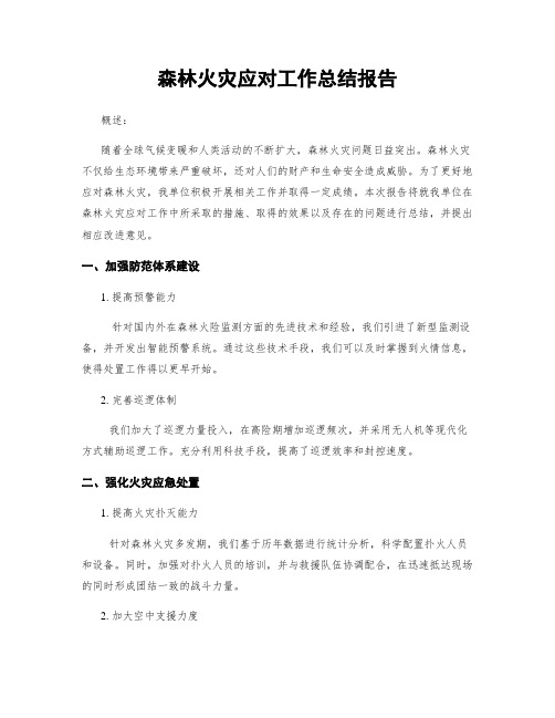 森林火灾应对工作总结报告