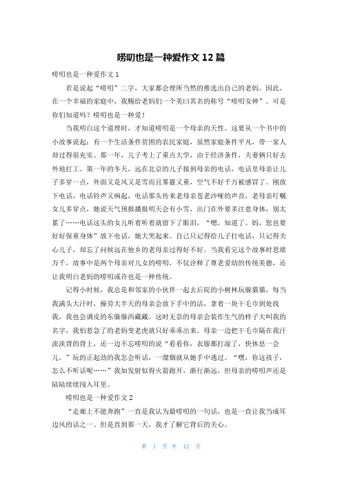 唠叨也是一种爱作文12篇