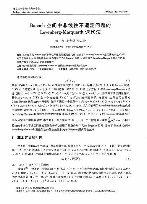 Banach空间中非线性不适定问题的Levenberg--Marquardt迭代法