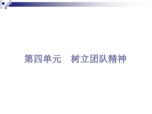 中考政治七上第四单元树立团队精神知识梳理课件