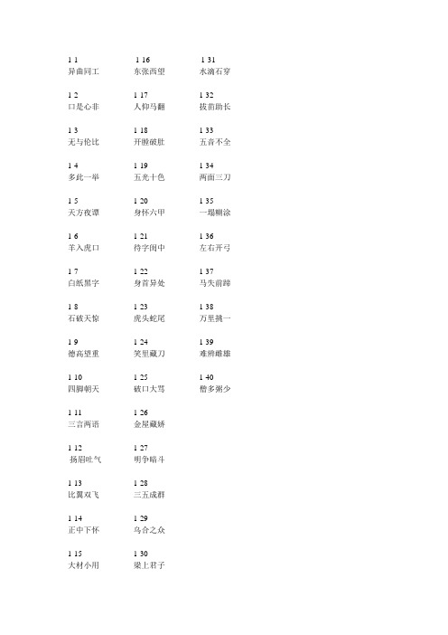 看图猜成语第二版第1波到第15波答案大全