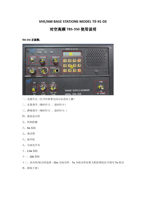 VHF_AM TBS_350使用手册