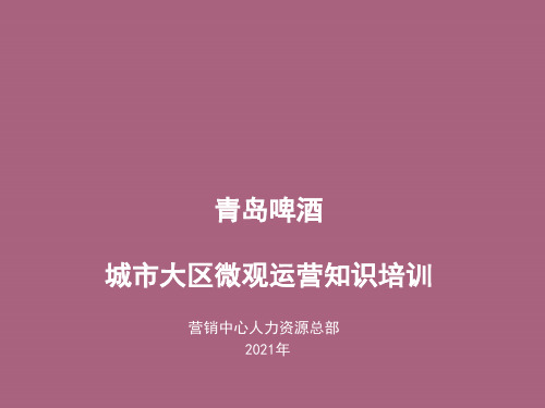 青岛啤酒城市大区微观运营管理知识培训ppt课件