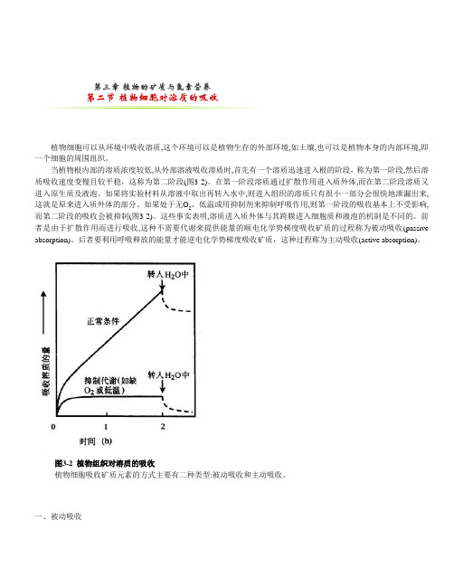 第二节 植物细胞对溶质的吸收