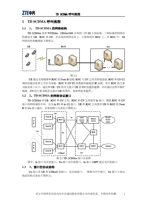 TD SCDMA呼叫流程