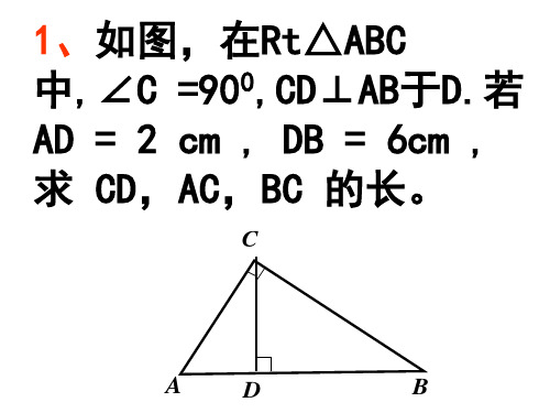 九年级数学射影定理(中学课件201911)