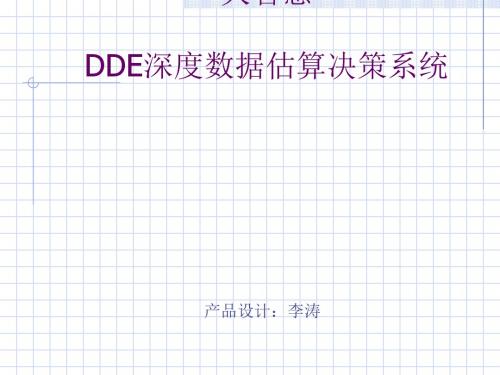 DDE深度数据估算决策系统课件(PPT 53张)