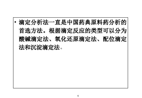 第四章  滴定分析方法及应用酸碱滴定法