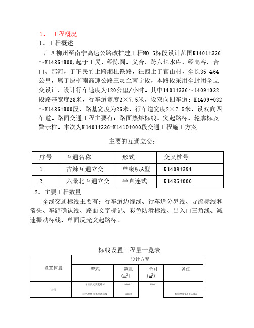 路面标志标线施工方案