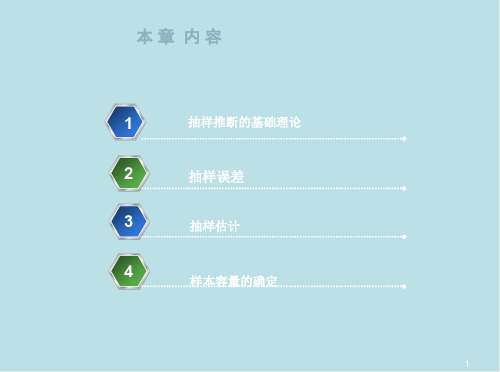 统计学原理第七章  抽样推断