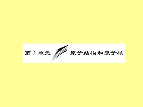 2013年高考一轮：第十二章  第2单元 原子结构和原子核