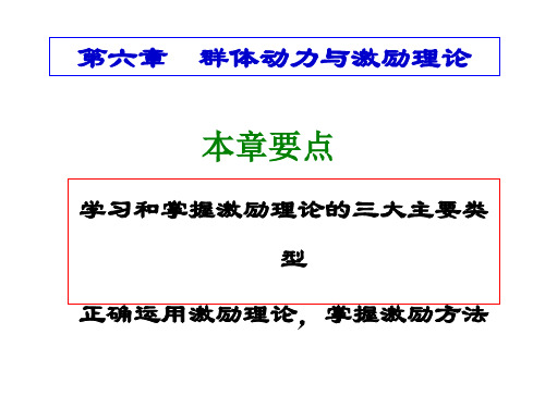 组织行为学群体动力与激励理论