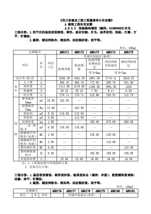 《四川省建设工程工程量清单计价定额》