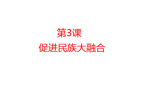 人教版高中历史选修一3.3促进民族大融合课件(共25张PPT)