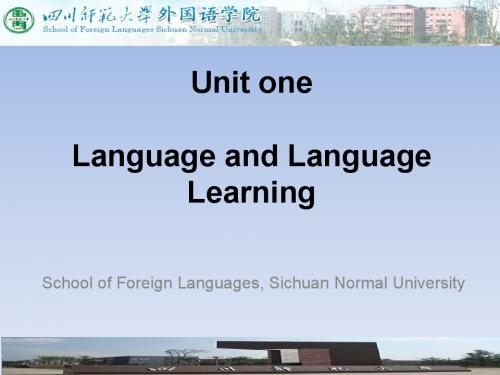 2019年-英语教学论Chapter1 Language and Language Learning-PPT精选文档