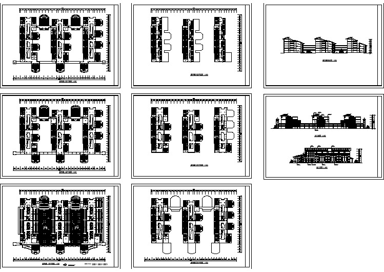 学校大型框架结构教学楼建筑设计CAD图纸