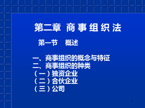 国际商法第二章-商事组织法PPT课件