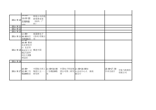 2015年校园宣讲会时间安排 -