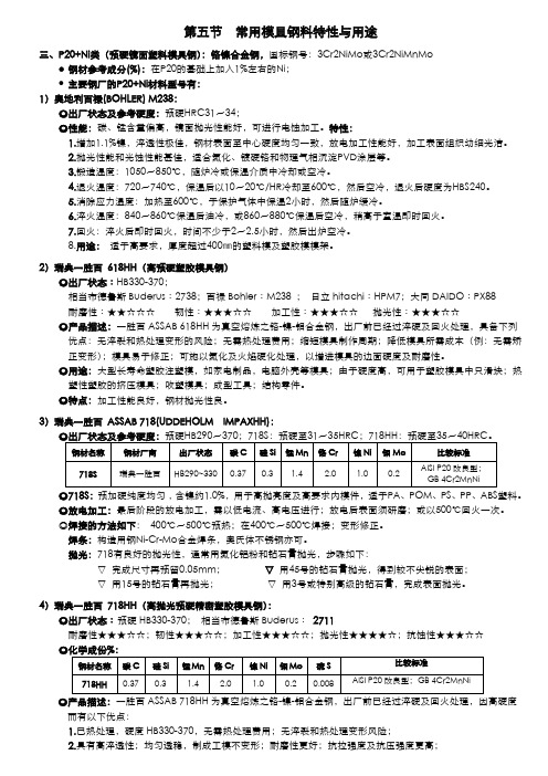 07节 常用模具钢料之P20+Ni篇