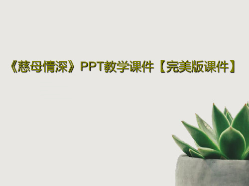 《慈母情深》PPT教学课件【完美版课件】共49页PPT