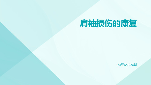 (医学课件)肩袖损伤的康复