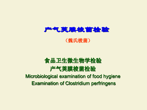 产气荚膜梭状芽孢杆菌检验-文档资料