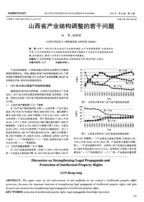 山西省产业结构调整的若干问题