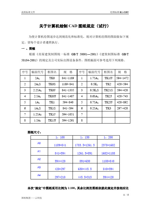 工程图纸绘图标准