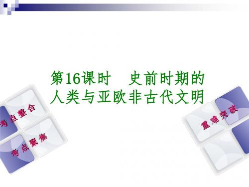 中考历史复习第4单元世界古代史第16课时史前时期的人类与亚欧非古代文明课件川教版