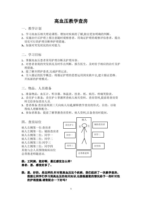 高血压教学查房