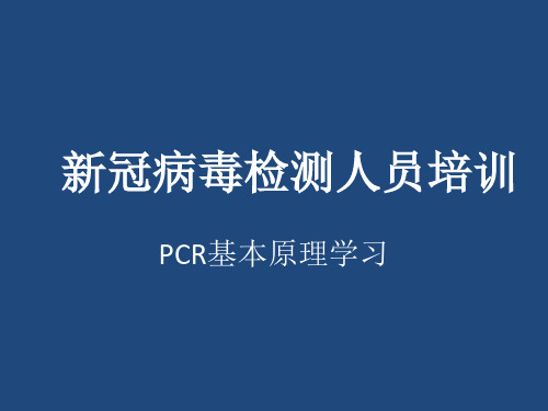 新冠病毒检测人员培训_PCR基本原理学习