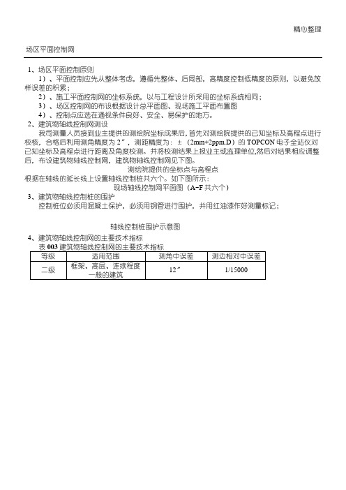 场区平面控制网