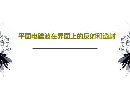 平面电磁波在界面上的反射和透射24页PPT