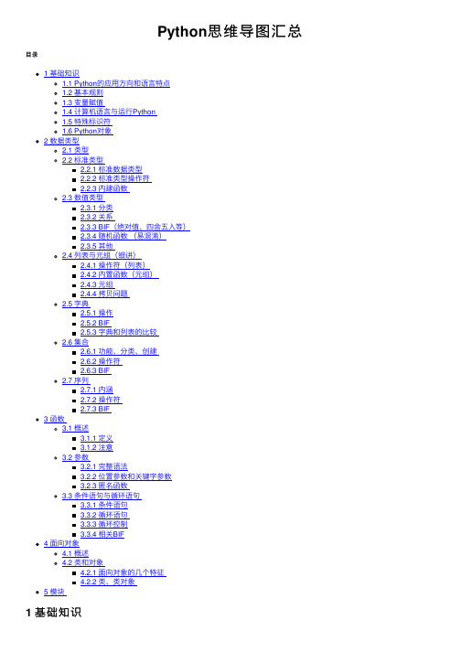 Python思维导图汇总