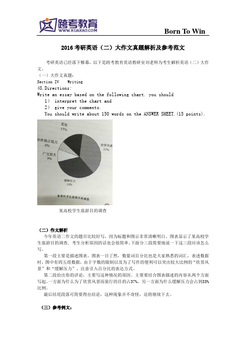 2016考研英语(二)大作文真题解析及参考范文