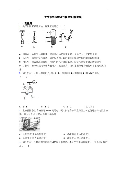 青岛市中考物理二模试卷(含答案)